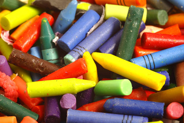 colored pencils on the white background