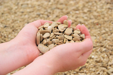 Hand mit Steinen - hand with stones 09