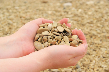 Hand mit Steinen - hand with stones 11