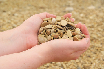 Hand mit Steinen - hand with stones 12