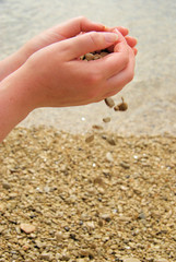 Hand mit Steinen - hand with stones 15