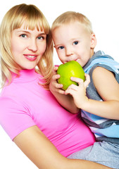 Fototapeta premium mother and son