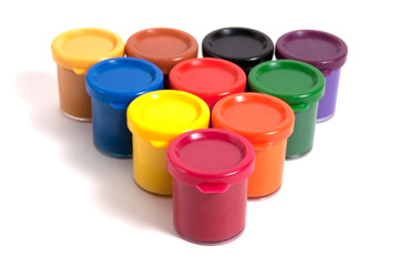 containers with paint