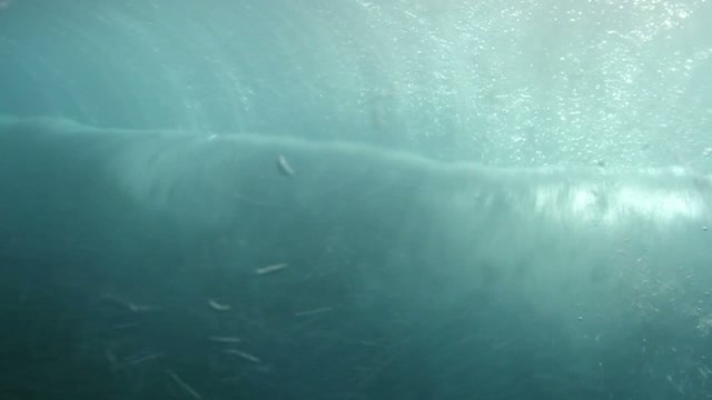 underwater wave crashing down