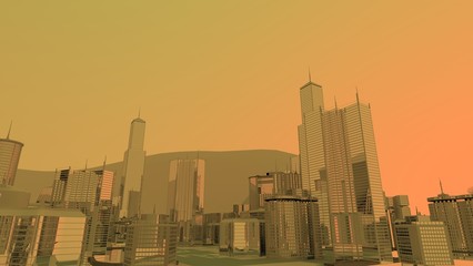 destert city, skyline background