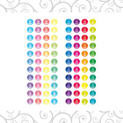 Set of buttons