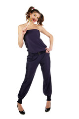 Girl with big lollipop