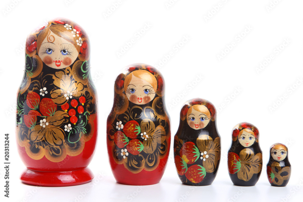 Wall mural Matryoshka - Russian Nested Dolls