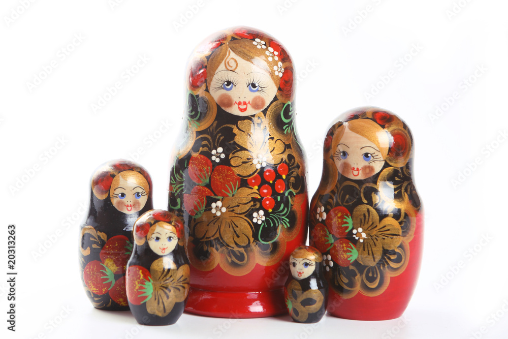 Wall mural matryoshka - russian nested dolls