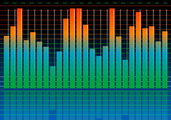 Vector illustration of digital equalizer