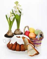 Easter cake with eggs