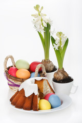 Easter cake with eggs