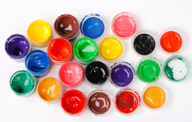 set of the watercolor gouache paints