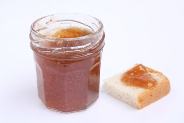 Jam of plum, apple and mint