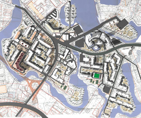 Project area of city