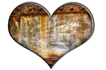 textured heart on a white background