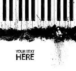 Grunge dirty piano keys © Boris Zatserkovnyy