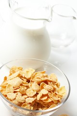 Breakfast with corn-flakes