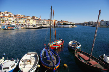 Port de Sète, Hérault en Occitanie, France