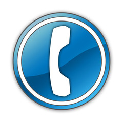 Glossy Button "Phone Symbol"