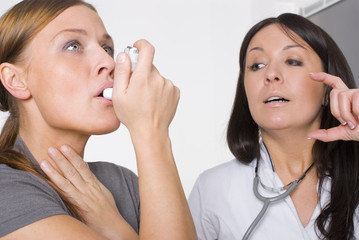 Woman with asthma