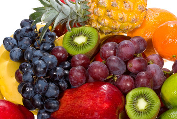 fresh fruits as background
