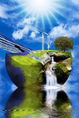 futuro ecologico 2 - obrazy, fototapety, plakaty