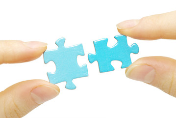puzzle in hands
