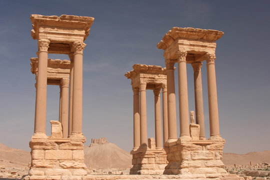 Säulen in den Ruinen von Palmyra - Syrien