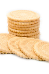 delicious biscuits isolated on a white background