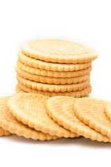 delicious biscuits isolated on a white background