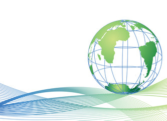 Wireframe Earth Background