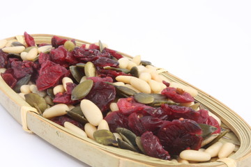 Pine nut, pumpkin seeds and Cranberry