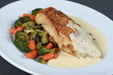 steak with and broccoli
