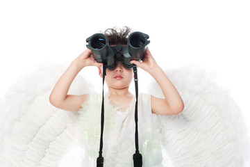 binocular and angel