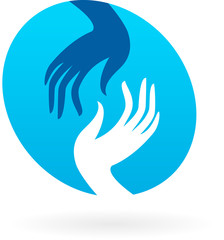 Two hands - vector illustration