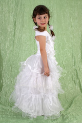 girl in white dress.