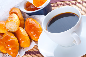 Croissant with jam