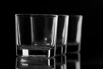 three glasses black