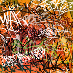 A Messy Graffiti Wall Background