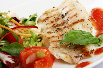 Fish and salad