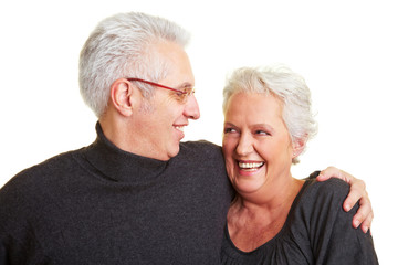 Umarmung von Senioren