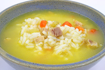 Chicken with rice soup