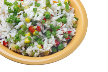 Rice with vegetables.