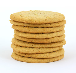 Stack of peanut butter cookies