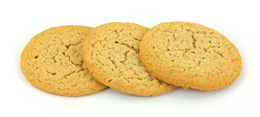 Three soft and chewy peanut butter cookies