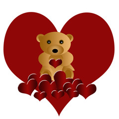valentines day - Bear with heart