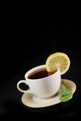 cup of tea with lemon