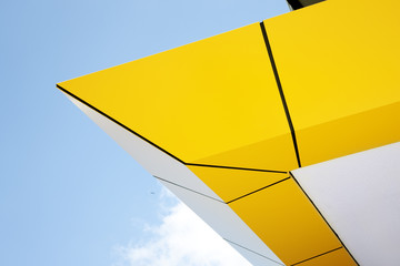 yellow peak building architecural feature