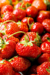 Lots of strawberries arranged as the background